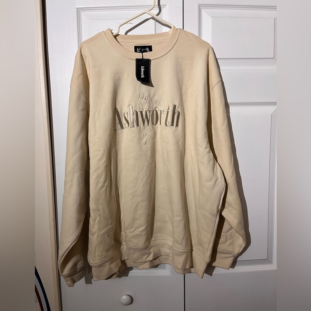 Ashworth Cream Crewneck Men's Sweater